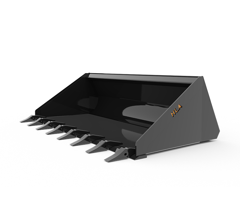 Low Profile Skidsteer Bucket c/w Ripper Teeth - REGULAR DUTY